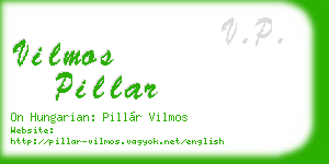 vilmos pillar business card